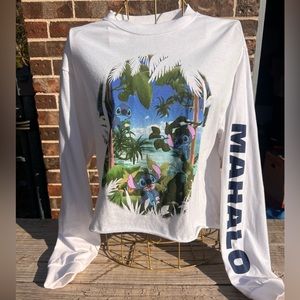Stitch Mahalo crop top T shirt size XS